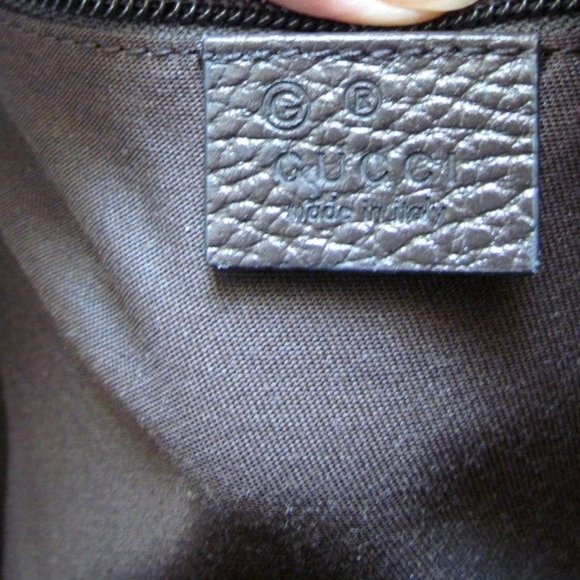 Authentic GUCCI Canvas& Leather Beige/Brown ebony GG print Backpack Large UNISEX - Picture 3 of 15